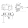 Gessi Rettangolo K 53089#031 Встраиваемый однорычажный смеситель для раковины, излив 147мм(внешние части), цвет: хром