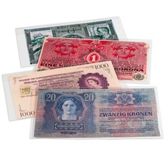 Защитный пластиковый конверт PREMIUM для банкнот, 160x75 mm
