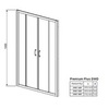 Radaway Premium Plus DWD 33393-01-01N Дверь душевая в нишу раздвижная 150х190 см