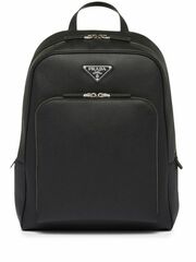 Рюкзак Prada из сафьяновой кожи с треугольным логотипом