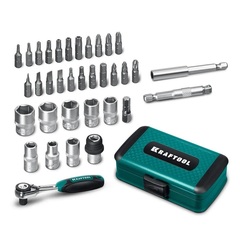 KRAFTOOL X-Drive 35, 35 предм., универсальный набор инструмента 1/4