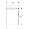Geberit Smyle Square 500.229.01.1+500.352.JR.1 Раковина 60х48 см+ Шкафчик под раковину 60 см, высота 61.7 см, цвет "пекан"