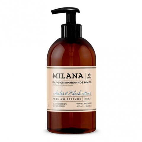 Мыло жидкое Milana "Amber&Black Vetiver" 300мл