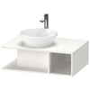 Duravit D-Neo DE492802222 Тумбочка подвесная компакт, 260x800x550 мм, 1 открытое отделение на правой стороне, цвет: белый высокоглянцевый