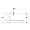 Duravit Starck T 99374600 Держатель туалетной бумаги настенный, цвет черный матовый