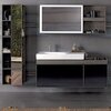 Geberit Citterio 500.571.JJ.1 Зеркало с подсветкой, боковая полка 133.4x58.4см, Серо-коричневый дуб / Меламин, древесная структура