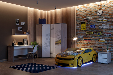 Кровать-машинка объемная (3d) EVO КАМАРО