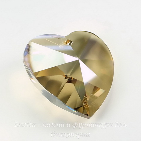 6228 Подвеска Сваровски Сердечко Crystal Golden Shadow (40 мм) ()