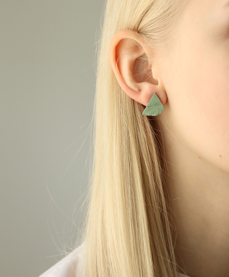 Серьги Triangle Green