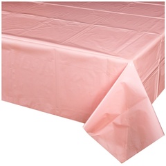 Скатерть п/э  однотонная Розовая дымка, 1,3*1,8 м, 1 шт.