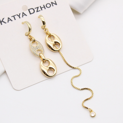 Серьги Katya Dzhon Emotional асимметрия gold
