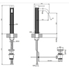 Gessi 316 54204#707 Смеситель для раковины на 1 отверстие, высокий h=305мм, с донным клапаном, излив 123мм, цвет: brushed black metal pvd