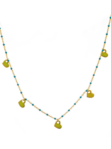 Чокер Лавуа, серебро 925, позолота 18k, желтая эмаль