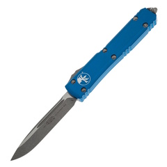 Фото Автоматический нож Microtech Ultratech, сталь M390, рукоять алюминий, голубой