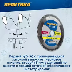 Диск пильный твердосплавный по алюминию ПРАКТИКА 255 х 30 мм, 100 зубьев (030-511)