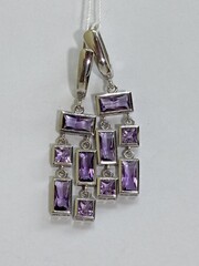 Домино (серьги из серебра)