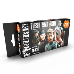 Набор акриловых красок AK Interactive Flesh And Skin (6)