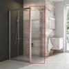 Ravak 9BH40U00Z1 стенка душевая BLPS-80 сатин + Транспарент