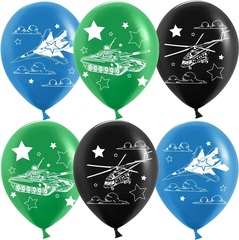 Шар К 12''/30 см, Военная техника, Ассорти, пастель, 2 ст., 25 шт.