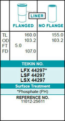 Гильза блока цилиндров TEIKIN LSF44297 (4шт/упак) не хонингованная