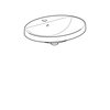 Geberit VariForm 500.724.01.2 Раковина встраиваемая в столешницу овальной формы, 60х48 см, с отв. под смеситель, с отв. перелива