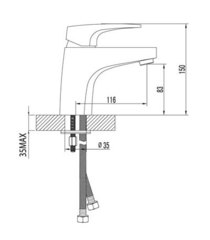 Смеситель для умывальника LEMARK SHIFT – LM4306C