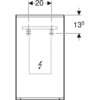 Geberit Option Plus 501.070.00.1 Зеркало с подсветкой с прямым и непрямым освещением, 40x70см, Серебристые оттенки / Матированный алюминий