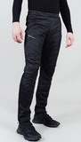 Премиальный костюм для лыж и зимнего бега Nordski Hybrid Hood Warm 2.0 Black-Grey