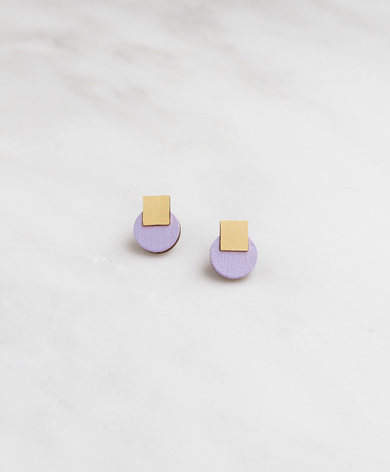 Серьги Mini Sol Studs Lilac
