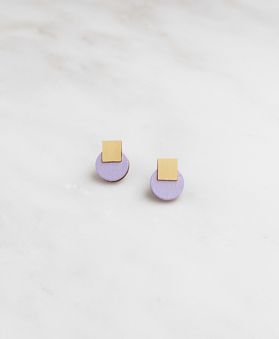 Серьги Mini Sol Studs Lilac