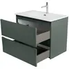 BelBagno UNO-MINI-800-2C-SO-VO База под раковину подвесная с фрезерованными ручками по всей длине фасада с двумя выкат. ящ., Еловый Мат., 800x395x608