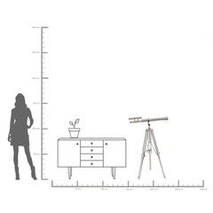 Объект декоративный Telescope «Телескоп» 125 см, Серебряный