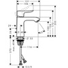 Hansgrohe Metris 31121000 Смеситель для раковины однорычажный с донным клапаном