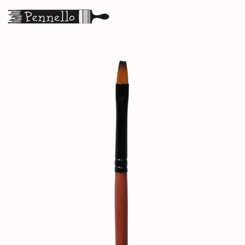 кисть Pennello жесткая синтетика плоская №4, короткая ручка