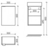 Sancos Mini MN35ECHR Тумба подвесная, 35.5x20.5x50, цвет: дуб чарльстон