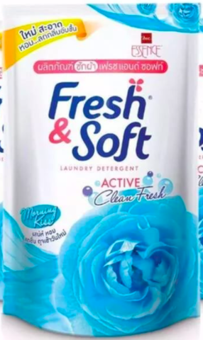 LION Thailand Fresh&Soft Гель для стирки всех типов тканей концентр. Утренний Поцелуй 400 мл