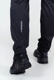 Премиальный костюм для лыж и зимнего бега Nordski Hybrid Hood Warm 2.0 Black-Grey