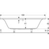 Geberit Renova Plan 554.307.01.1 Ванна прямоугольная, 180x80см