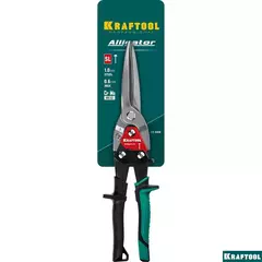 KRAFTOOL Alligator, 290 мм, прямые удлинённые ножницы по металлу (2328-SL)