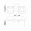 WasserKRAFT Wern K-2528D Стакан, цвет: хром