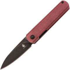 Фото Складной нож Kizer Feist, сталь 154CM, рукоять Denim Micarta, красный