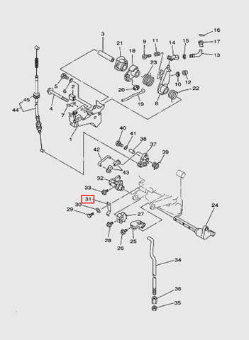 Пружина механизма управления для лодочного мотора T15, OTH 9,9 SEA-PRO (12-31)