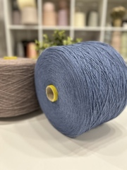 Ангора (25%) с мериносом (55%) и па (20%) Zegna Baruffa GIUNCA 3/1500 голубой джинс