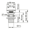 WasserKRAFT Exter A046 Донный клапан, цвет: бронза