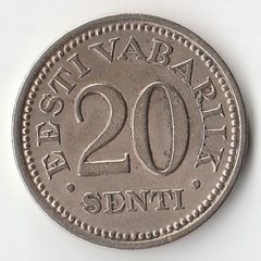 Монета 20 сенти 1935 года.