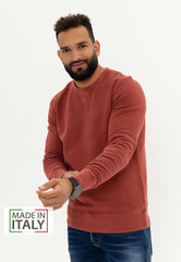 Свитшот Bowery NYC однотонный Fleece Burnt Red