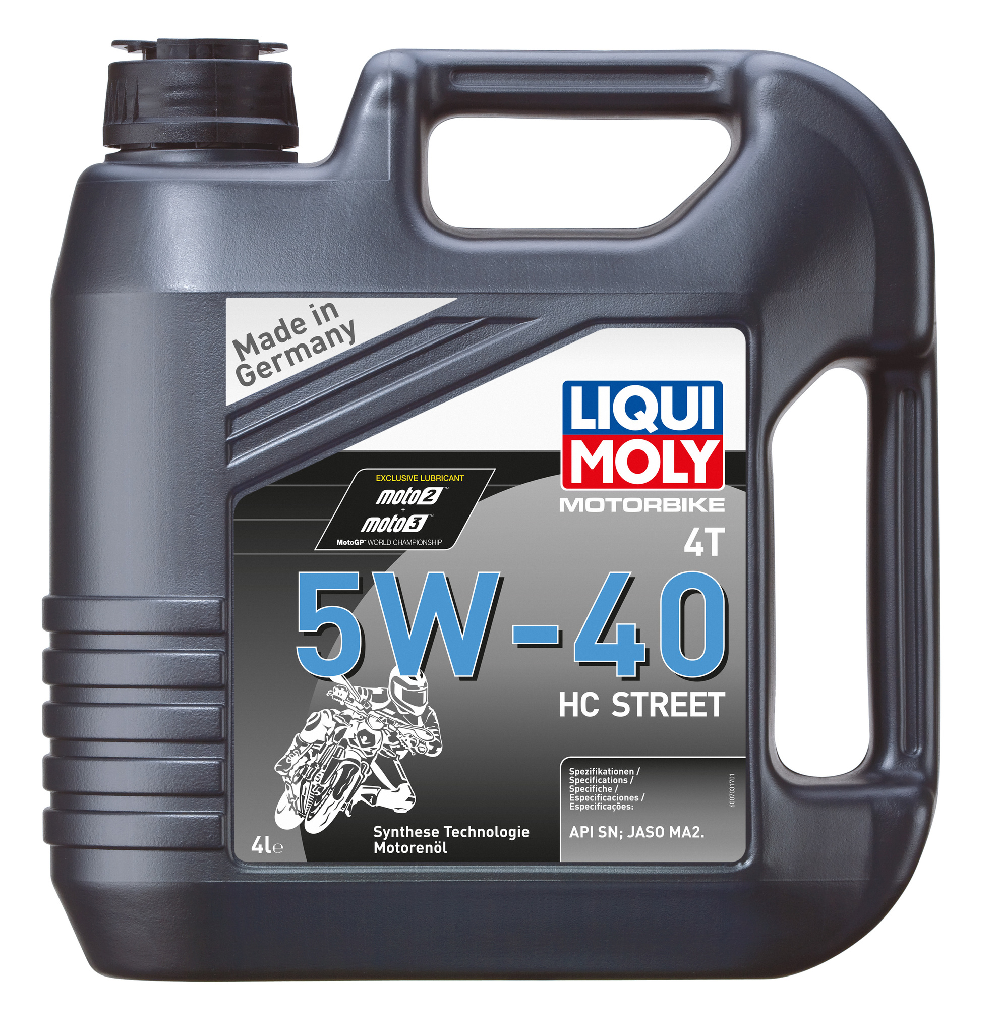 Моторное масло Liqui Moly Motorbike 4T HC Street 5W40 hc-синтетическое 4л