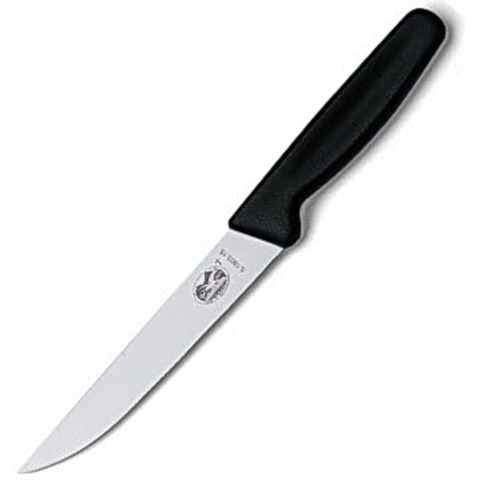 Нож кухонный Victorinox разделочный, лезвие 12 см узкое, черный (5.1803.12)