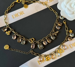 Колье-чокер c подвесками из цветных камней style by CDIOR LUCKY CHARM