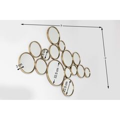 Зеркало Bubbles Brass 93x138 см